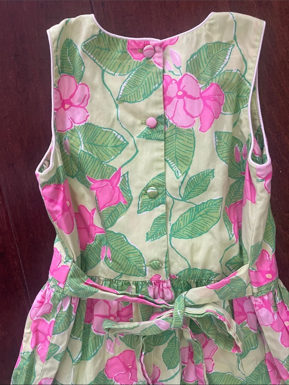 LILLY PULITZER Girls Size 6 X Pink Floral Sleeveless Dress